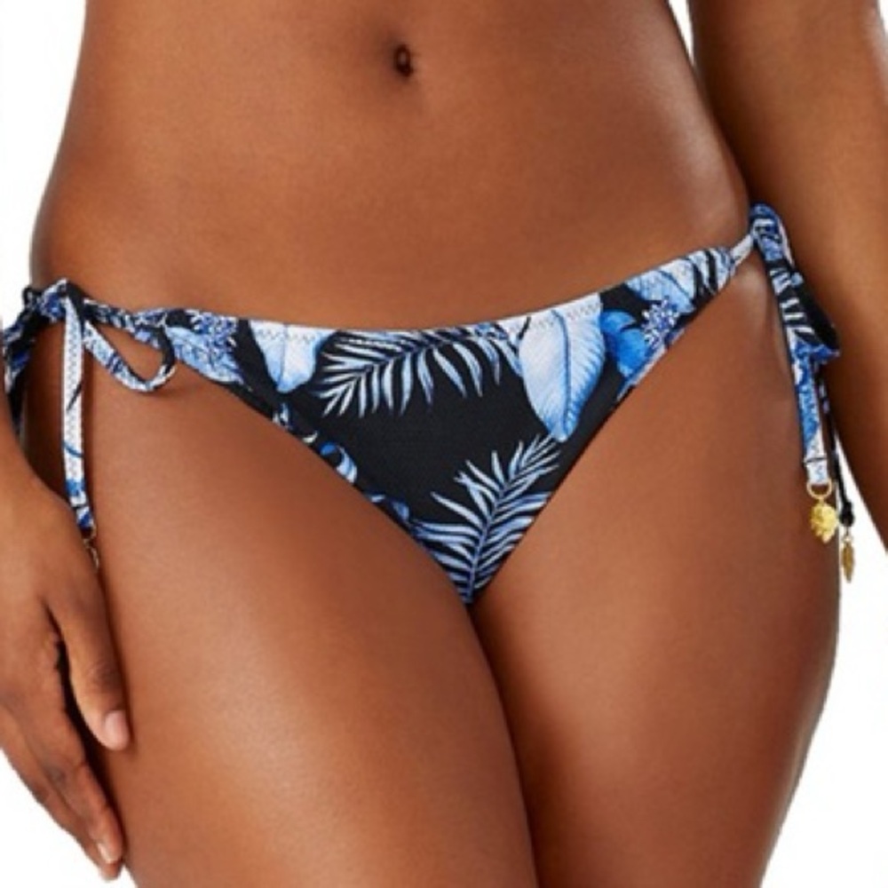 Tommy Bahama Blue and Black Bikini Bottom
